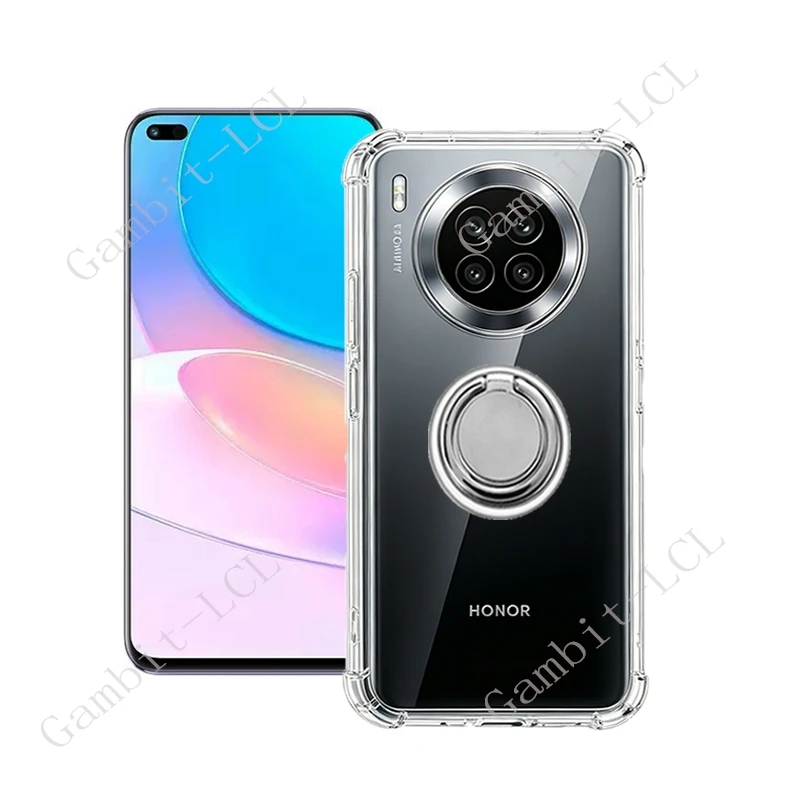 Фото Для Huawei Nova 8i Honor 50 Lite Nova8i NTN-L22 NTN-LX1 NEN-LX3: Чехол-накладка с кольцом-держателем из мягкого ТПУ для смартфона №3