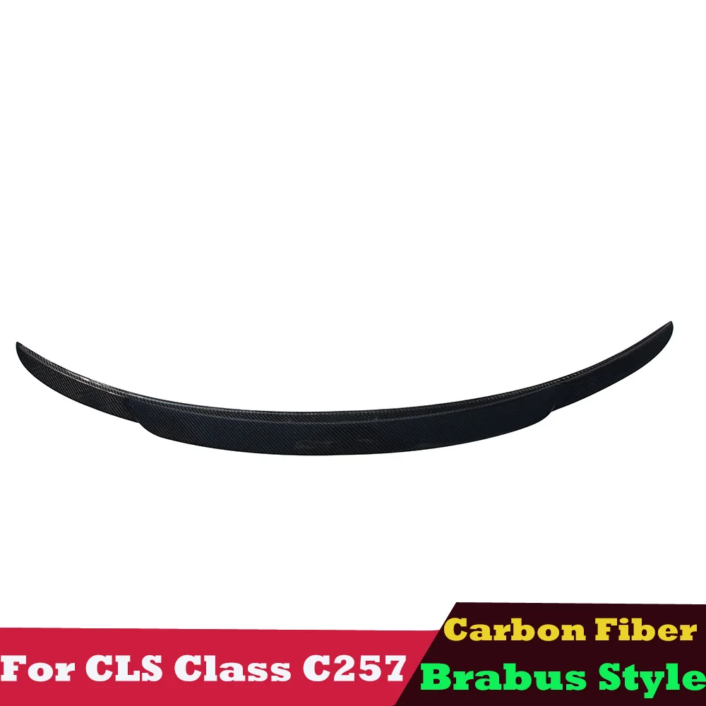 

C257 W257 Carbon Fiber Rear Trunk Spoiler for Mercedes CLS Class CLS260 CLS350 CLS450 2018+ Brabus Style