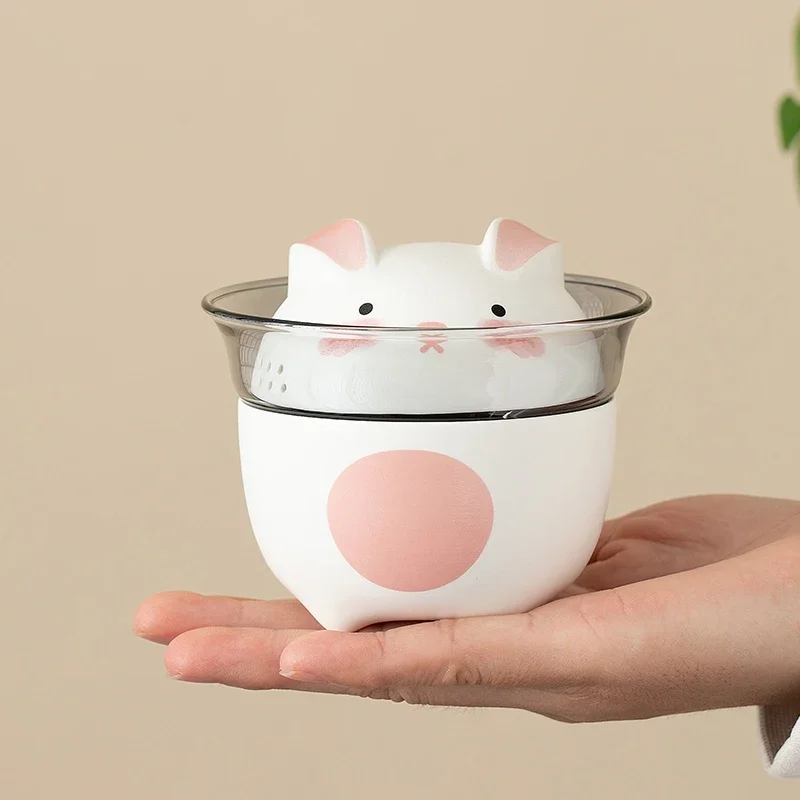 Прекрасный кролик китайский кунг-фу дорожный чайный сервиз керамическая глазурь