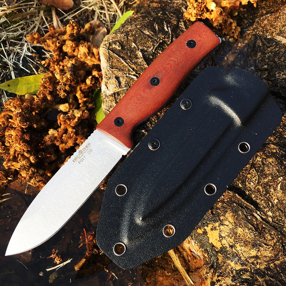 Нож Brother F017 Bushcarft D2, охотничьи ножи, каменная мойка, ручки Micarta, острое фиксированное лезвие, рыболовный уличный нож (art.: 3920cd7d8ff64) - 3920cd7d8ff64