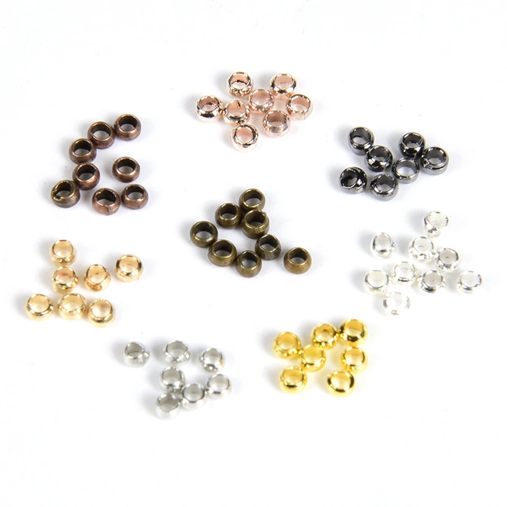 

200-500Pcs/Lot 1.5-4.0mm Diy Ball Crimp End Beads Accessories Stopper Spacer Beads For Jewelry Making Supplies