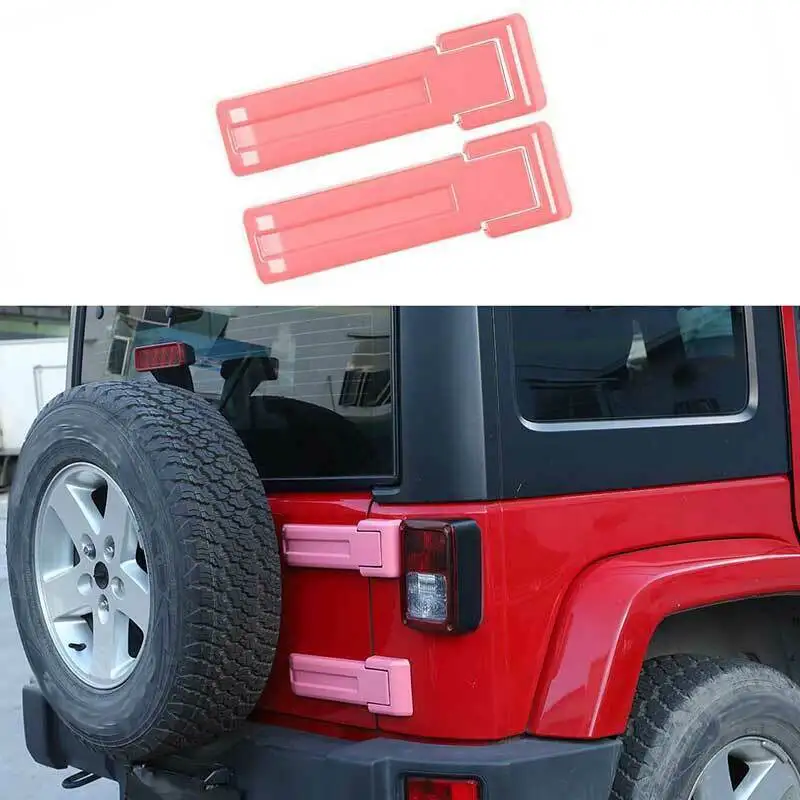 

For Jeep Wrangler JK 2007-2017 Pink Tailgate Spare Tire Bracket Hinge Cover Trim