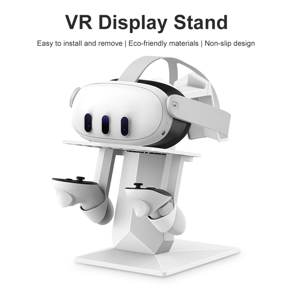 

Подставка для дисплея виртуальной реальности, настольный стабильный дисплей виртуальной реальности, нескользящая съемная регулируемая, для аксессуаров Meta Quest 3 VR