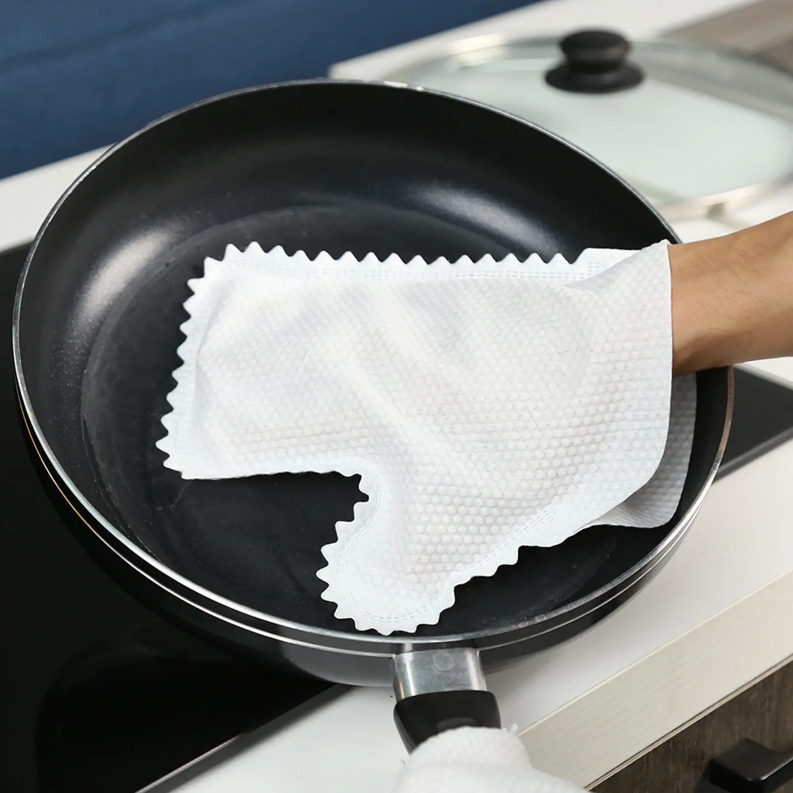 

Dust Removal Gloves White Dusting Gloves Soft Non-Woven Fabric Dual-Sided Cleaning Gloves Wet And Dry Use Household Cleaning