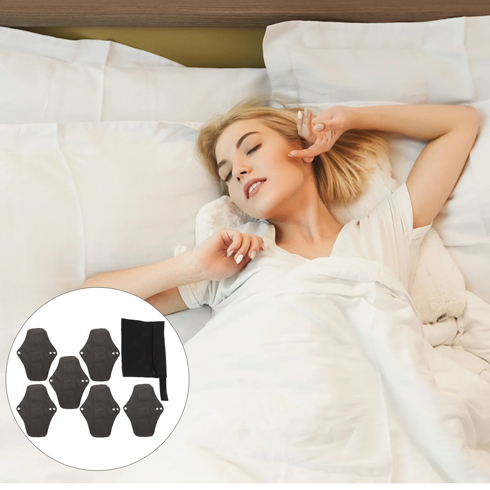 

1 Set of Washable Sanitary Pads Nursing Mats Reusable Menstrual Pads
