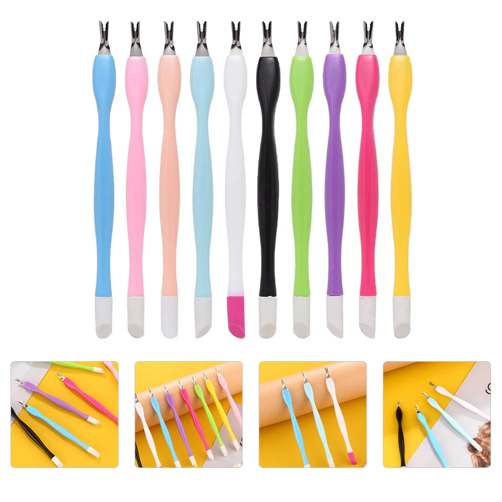 

Dead Skin Forks Nail Embossing Pen Demolition Tools Cuticle Peeler Scrapers Wood stick