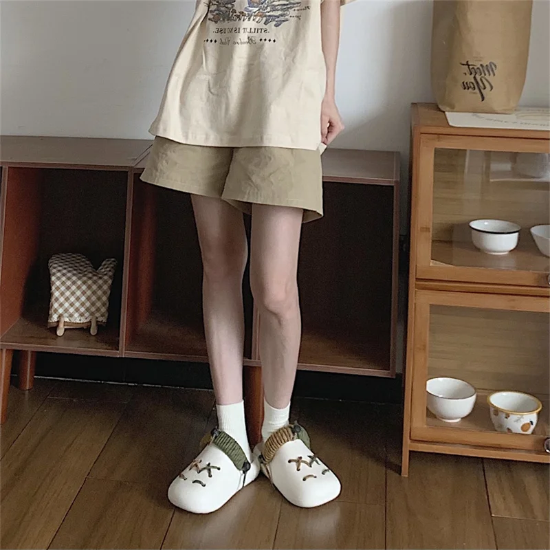 Retro Designer Shoes Women Casual Personality Slides EVA Quality Thick Slippers Lady Non-Slip Sandals Beach Garden Slippers Man