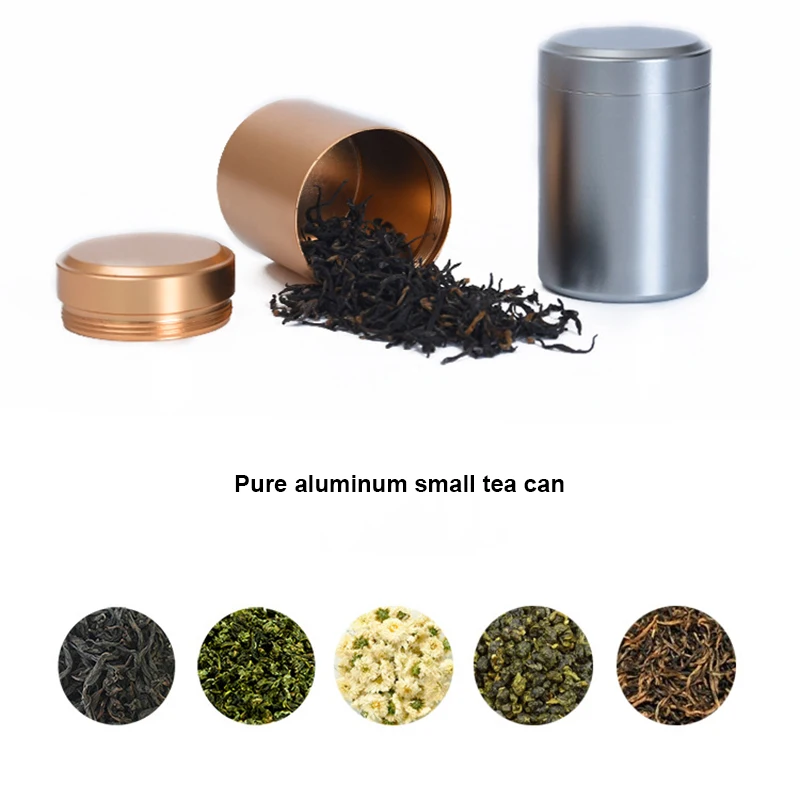 

Mini Metal Box jewelry Storage Box Aluminum Tea Can Small Travel Portable Container Jar Sugar Coffee Caddy Organizer