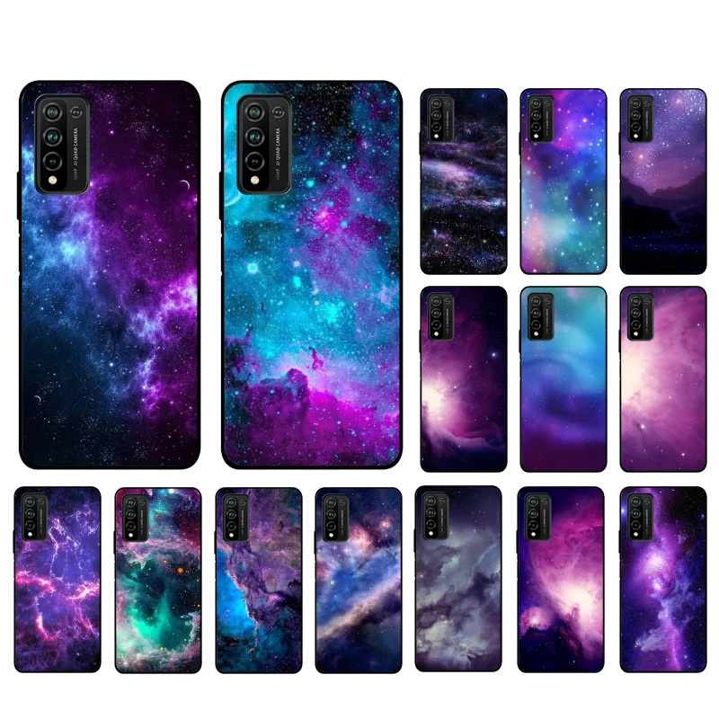 

interstellar Purple Space Star Phone Case For Huawei Honor 50 30 Pro 10X Lite 20 7A 7C 8X 9X Pro 9A 8A 8S 9S 10i 20S 20lite