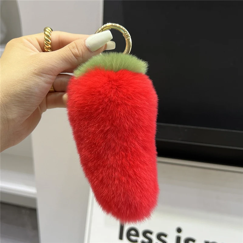 Милые искусственные брелки Плюшевые зеленые безделушки Женская сумочка