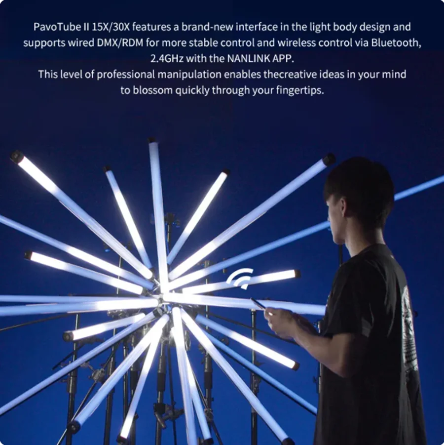 Фото Светодиодный светильник Nanguang Pavotube II 30X RGB для фотосъемки, портативная RGBWW трубка-стик №5
