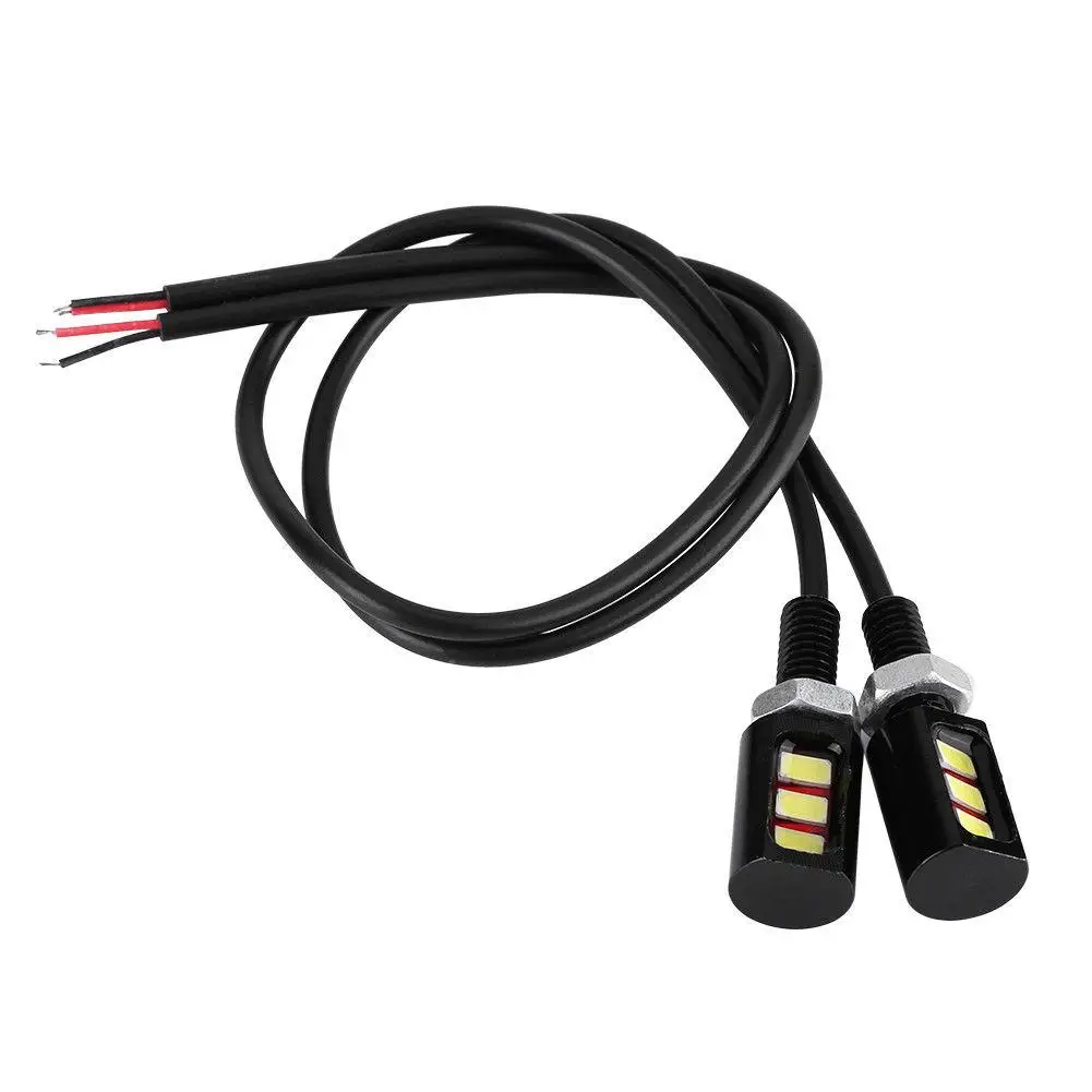 2PCS LED Car Motorcycle License Number Plate Lights Lamp Auto Tail Front Screw Bolt Bulbs Lamps Light Source 3 led 5630 SMD - купить по