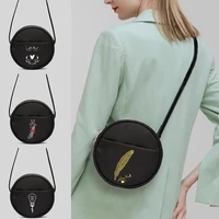 2022 women messenger bag basic bag white picture pattern printing series commuting can be diagonal casual canvas black reusable