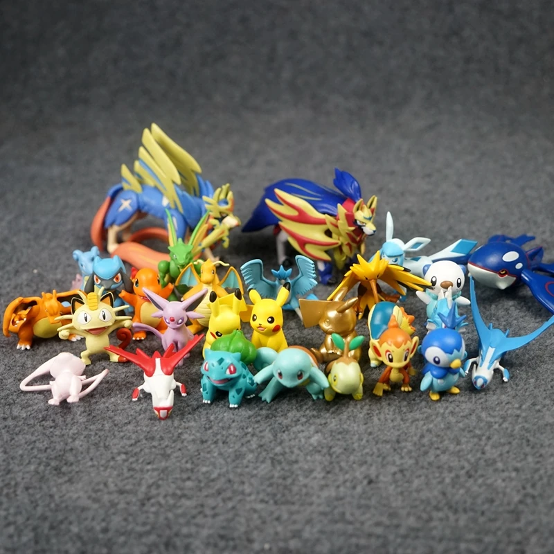 

TAKARA TOMY POKEMON Genuine Action Figure Collection Piplup Gyarados Pikachu Charizard Oshawott Table Ornaments Children Gifts
