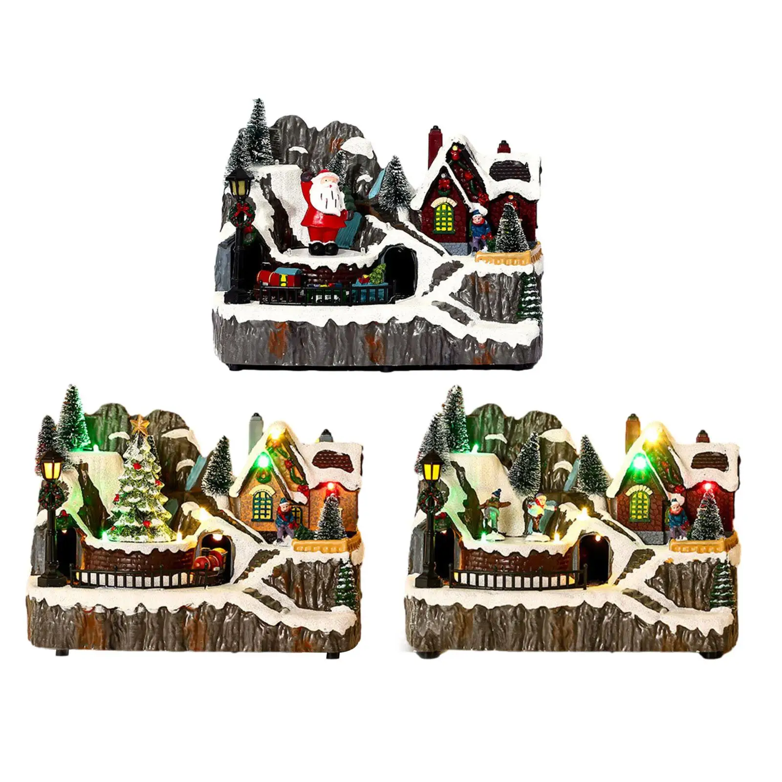 

Светящаяся искусственная деревня музыкальный дом для фото