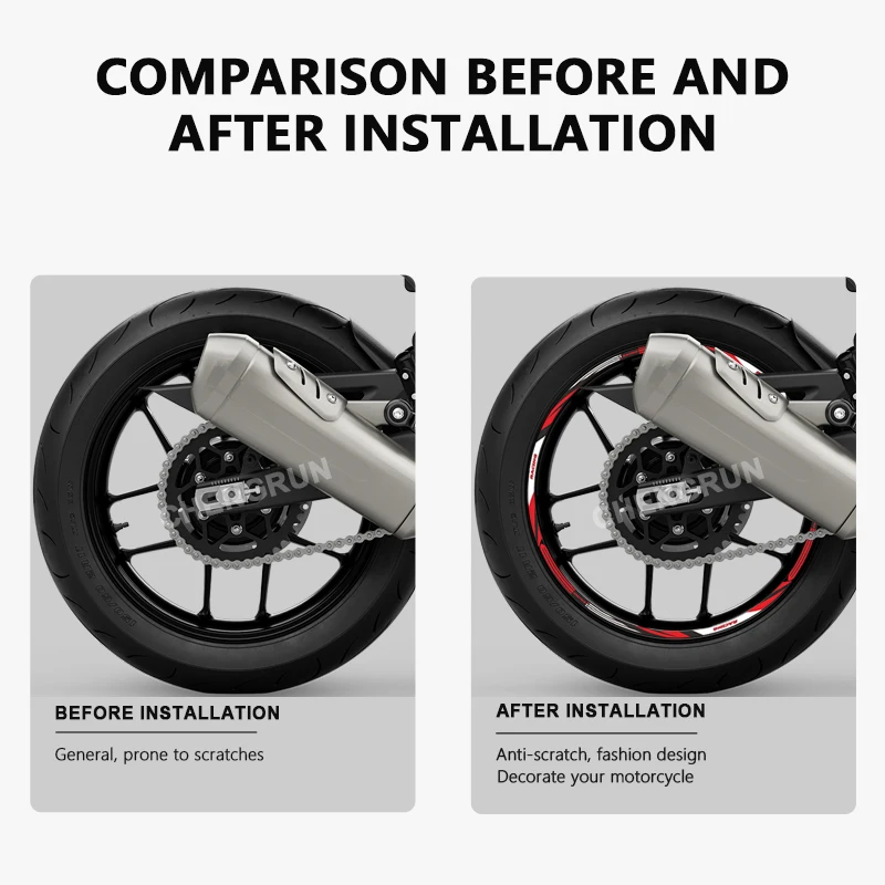 Наклейка на колесо 17-дюймовые водонепроницаемые наклейки мотоцикл для Speed 400