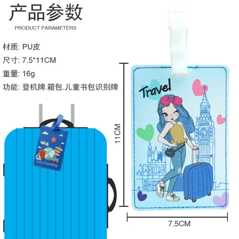 1 шт. багажная бирка для девочек с героями мультфильмов модная сумка на тележке