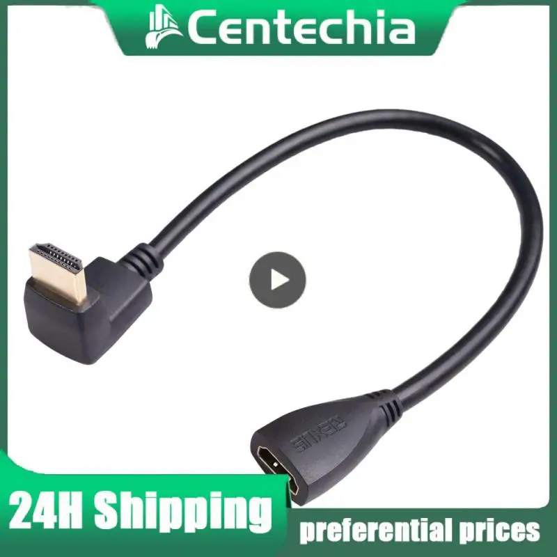 

4k Extension Cable Male To Female Extension Cord 90 Degree Extension Cable Hdtv Right Angled Elbow Cord