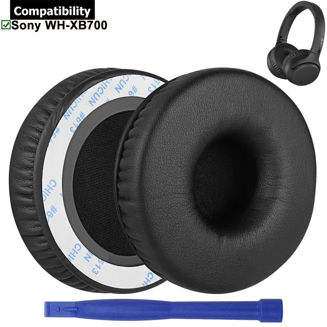 

1Pair Replacement Earpads Ear Pads Muffs Cushions Repair Parts for Sony WH-XB700 WHXB700 WH XB700 Headphones Headsets Earphones