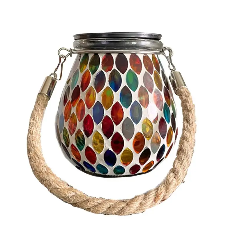 

Mosaicing Outdoor Lanterns Lantern Decorative Projection Lamp With Mosaicing Shape Outdoor Solar Lights Decorative Night Light