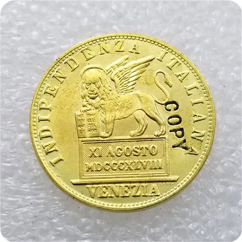 1848 Итальянские Штаты 20 ЛИРАЯ КОПИЯ монета