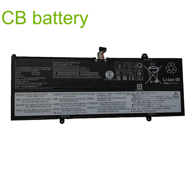 Аккумулятор для ноутбука L21D4PE1 59 Втч/3815 мАч 6 13ALC7 L21C4PE2 L21M4PE2 5B11F29411 5B11F29414 5B11F29421 5B11F29412