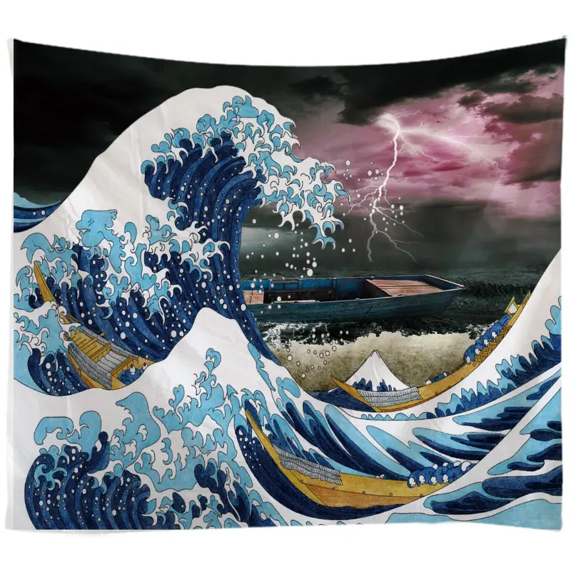 Гобелен С Океанской Волной Настенный Декоративный Художественный Для Спальни