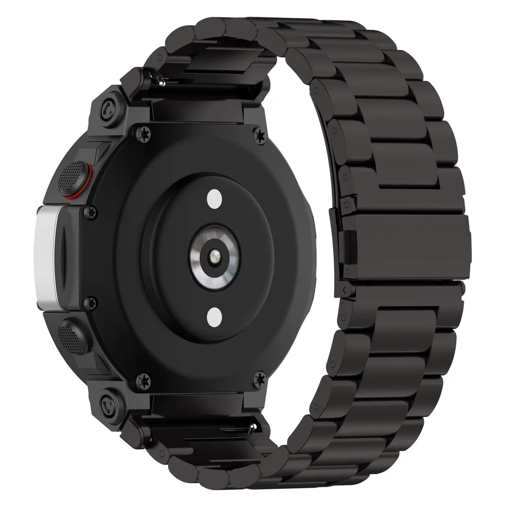Металлический ремешок для Amazfit T Rex 2 из нержавеющей стали сплошной браслет без