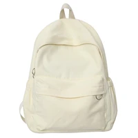 solid color women backpack fashion waterproof teenage girls college student school kawaii travel new female bag 2022