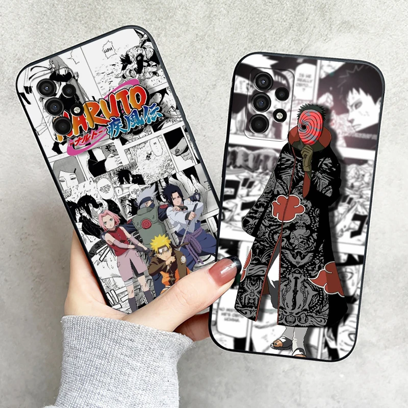 

NARUTO Anime Phone Case For Samsung Galaxy S8 S9 S10 Plus S10E S10 Lite S10 5G Black Funda Soft Back Carcasa