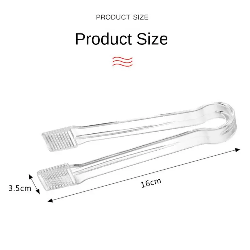 Щипцы для сервировки барной кухни утолщенные портативные прозрачные мини