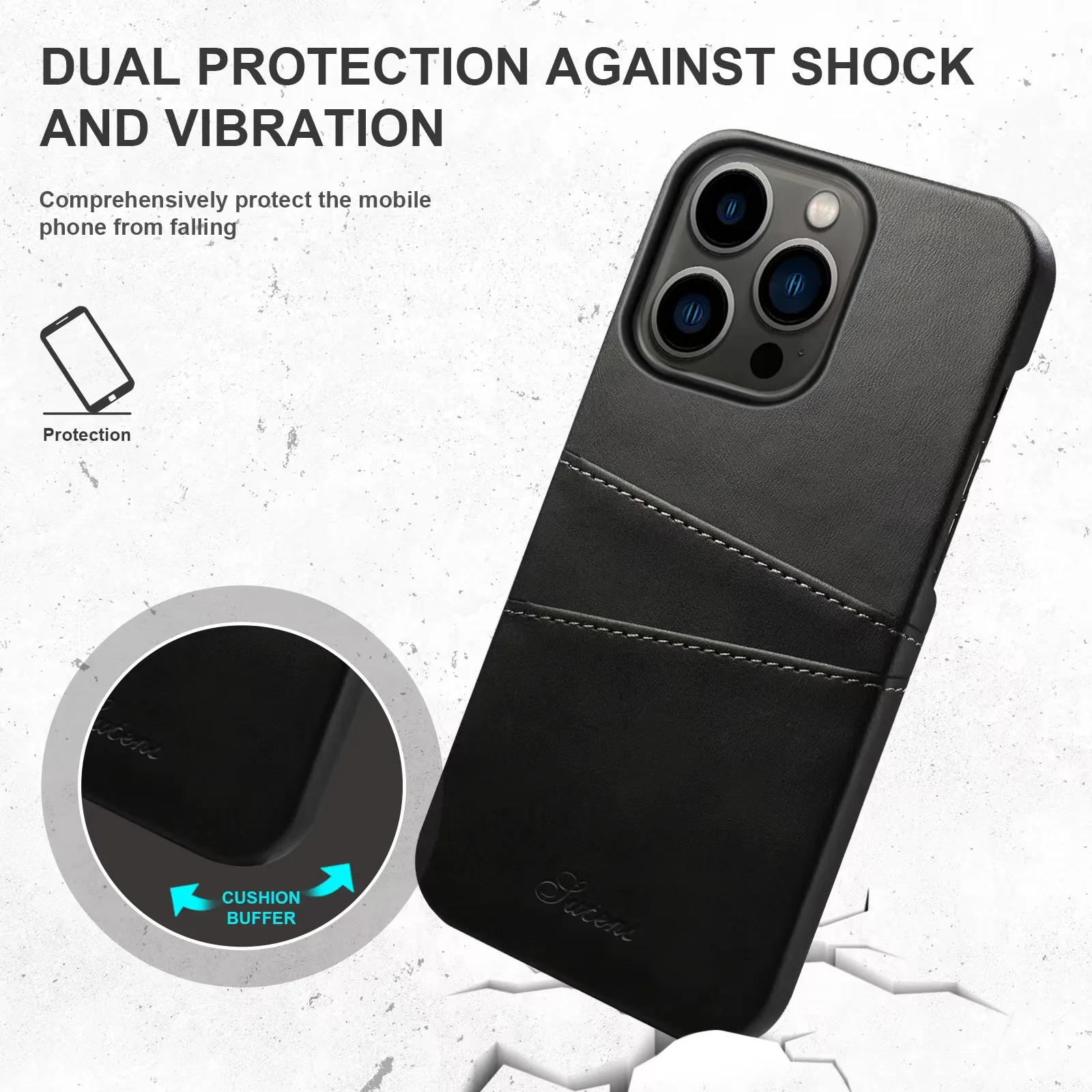 

Apsudev Luxury PC Leather Phone Case For iPhone11 13Pro 12mini 11ProMax 12Pro XR XS Max X 7Plus 8Plus Card slot Protective Cover