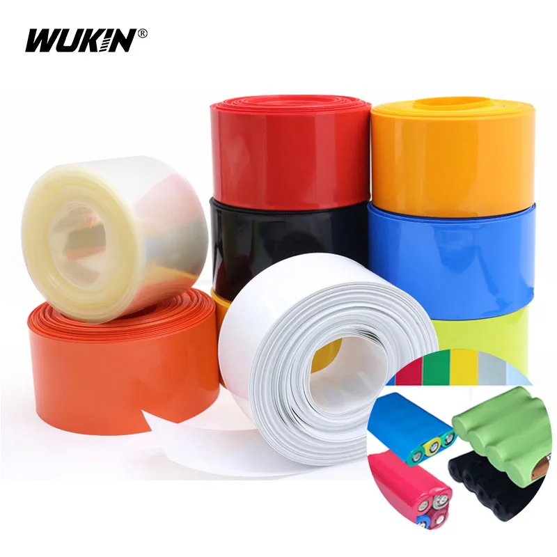

2/5M PVC Heat Shrink Tube Width 23mm/66mm AA 14500/18650 Lithium Battery Pack Insulated Film Wrap Protect Case Cable Sleeve