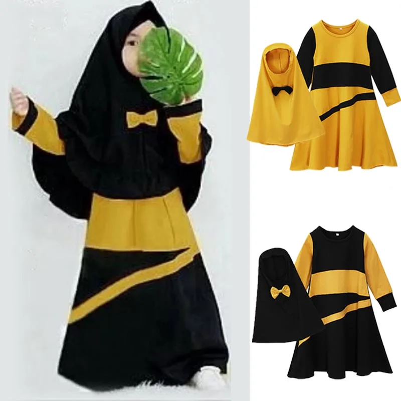 

Мусульманское детское платье для молитвы для девочек, 2 шт.