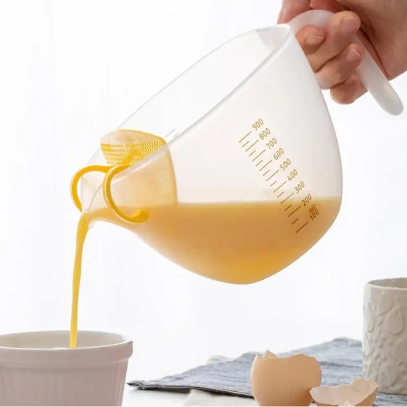 

Multipurpose Eggs Yolk Filter Gadgets Washing Rice Filtering Egg Liquid Egg Liquid Mixing Cup Transparent Egg Strainer Bowl