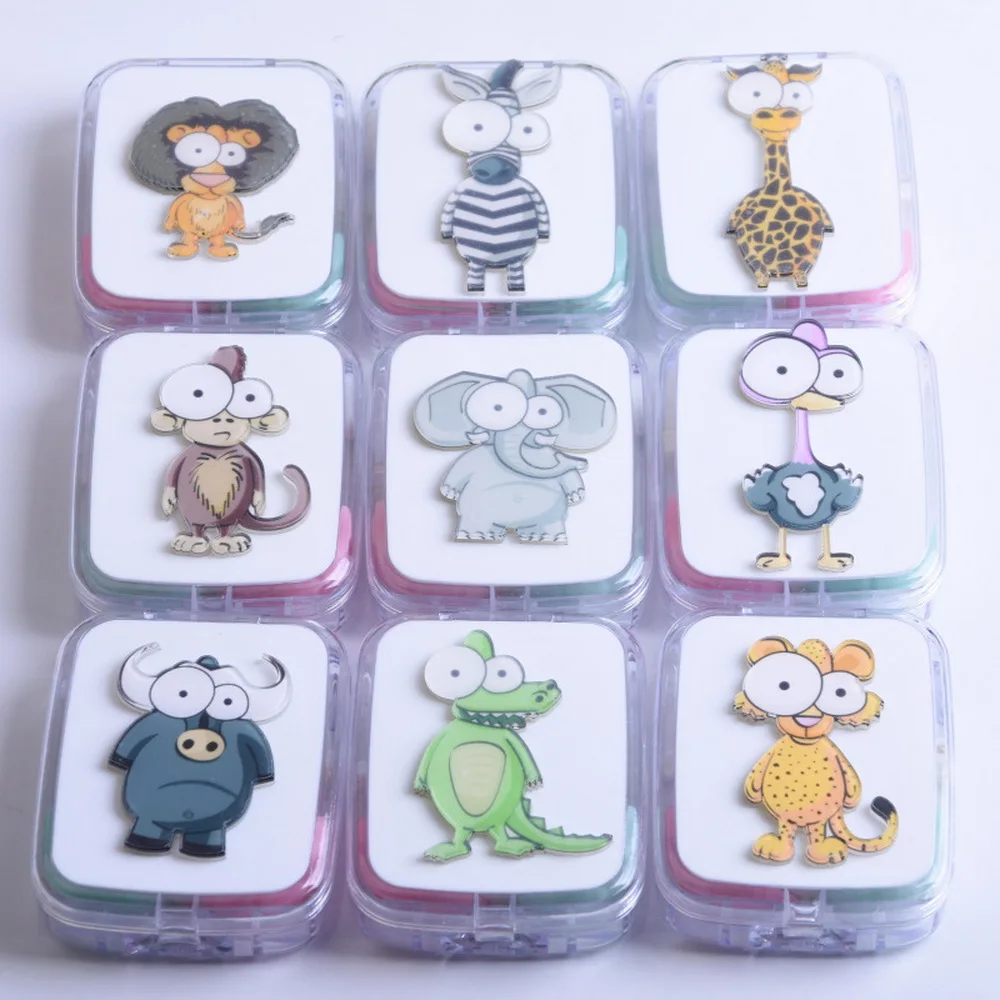 

Free ship!1lot=8 set!Cute animal cat contact lenses box / companion Cartoon eyeglasses box / lens care case/storage box