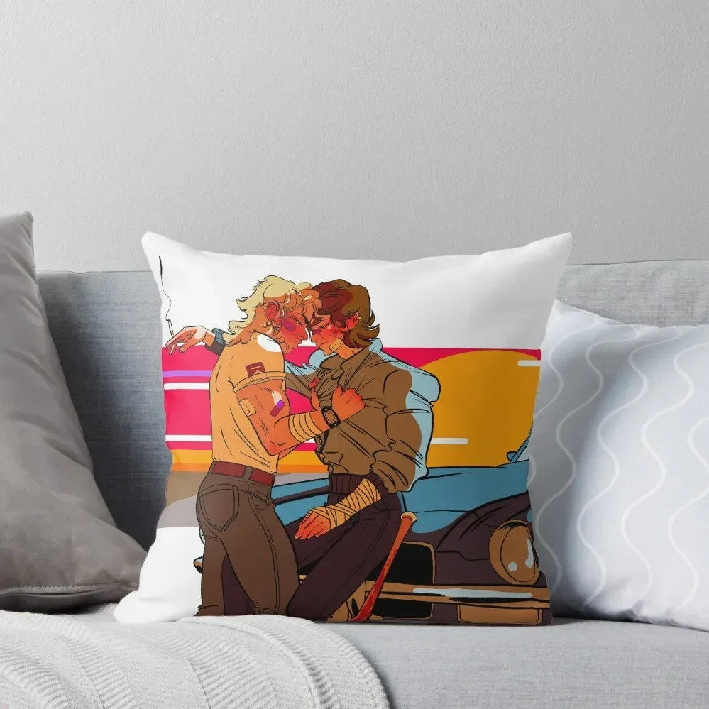 Декоративная подушка с изображением заката для гостиной