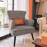 luxury houndstooth single person sofa chair modern minimalist living room bedroom balcony lazy leisure sofa tiger chair