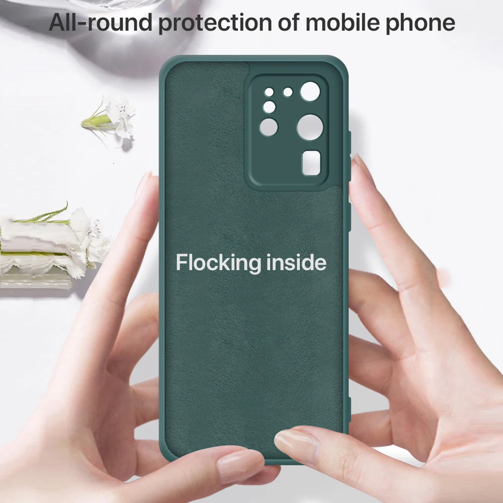 Soft Silicone Case For Samsung Galaxy S20 s21 Ultra Plus FE S20FE S21ultra S21plus Camera Lens Protection Shockproof Phone Cover