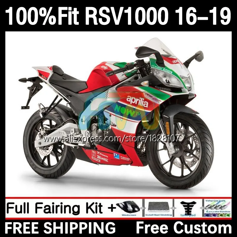 

Обтекатель для Aprilia RSV1000RR RSV1000 RSV зеленый красный 1000 R RR 16 17 18 19 5No.4 RSV-1000 2016 2017 2018 инъекционные боди