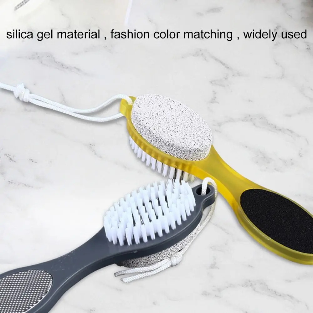 

Hot Sale Multi-function Convenient 4 In 1 Foot File Pedicure Grinding Tool Dead Skin Remover Brush Foot Care Tool