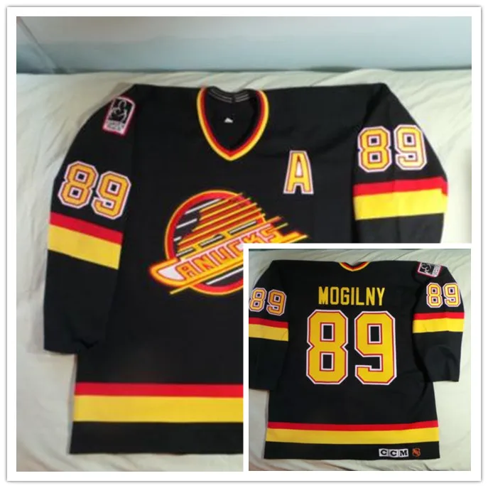

Vancouver style #89 Alexander Mogilny Canucks Hockey Jersey Embroidery Stitched Customize any number and name Jerseys
