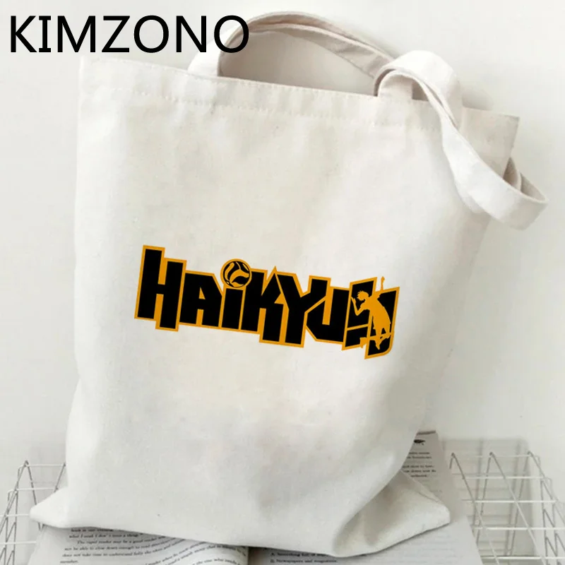 

Сумка для покупок Haikyuu, Джутовая сумка для продуктов, Холщовая Сумка для переработки продуктов, Сетчатая Сумка-тоут, тканевая сумка