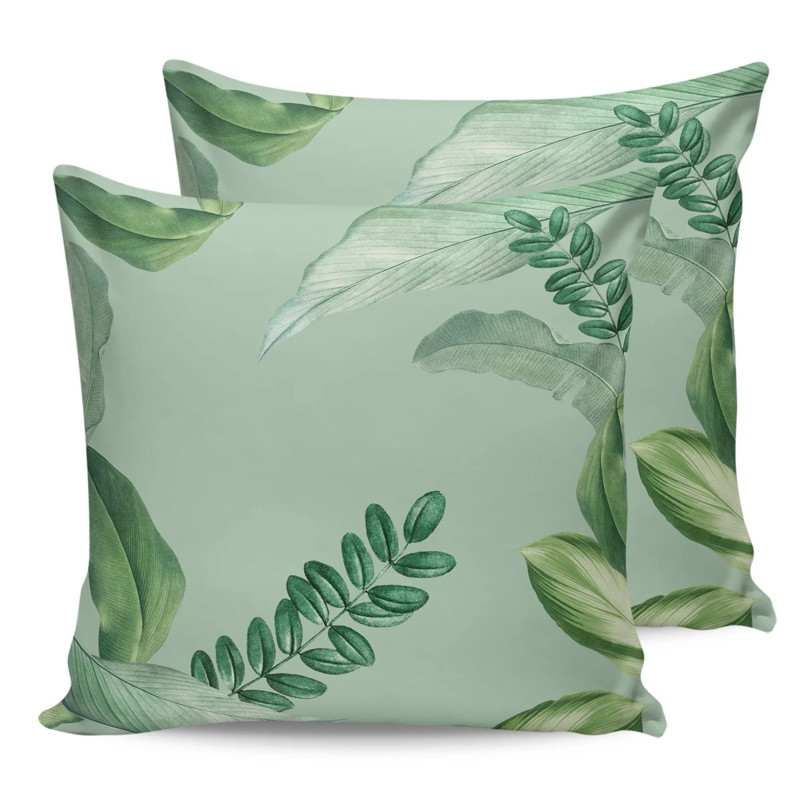 

Nordic Banana Leaf Tropical Pillow Case Set for Living Room Sofa Decor Pillow Cover Bedroom and Home Decorative Pillowcases