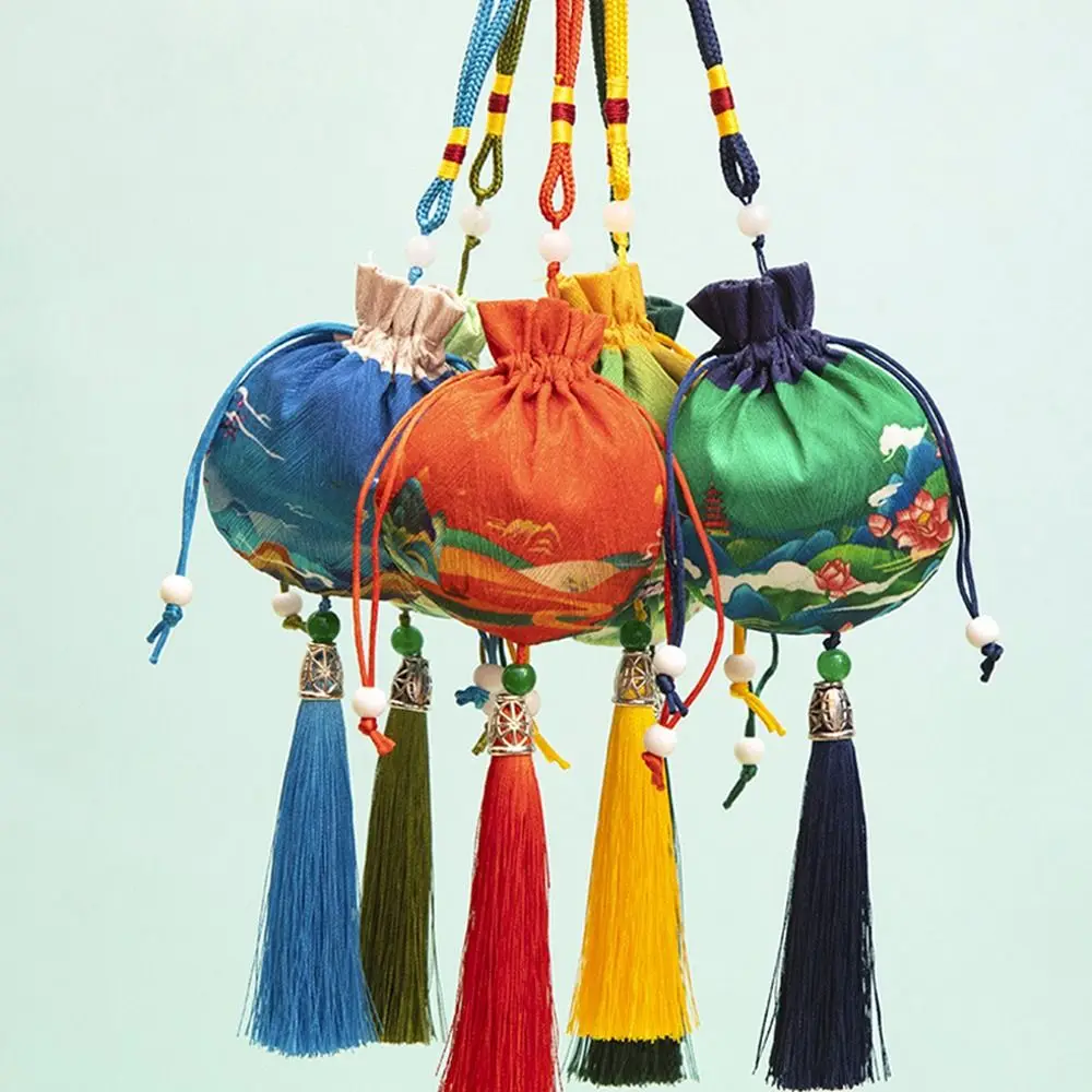 

Case Tassel Flower Cloth Hanging Decoration Women Jewelry Bag Chinese Style Storage Bag Purse Pouch Empty Sachet