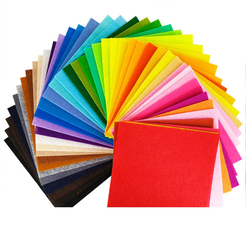 

40/20 Pcs Nonwoven Felt Fabric Needlework Patchwork Cloth Bundle For Kids Scrapbooking Doll DIY Quilting Sheet Sewing Crafts