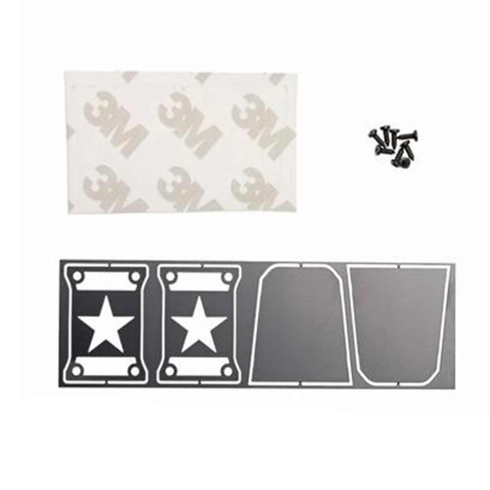 

For 1:6 SCX6 Wrangler RC Car Taillight Decorative Sheet Piece Metal Taillight Cover