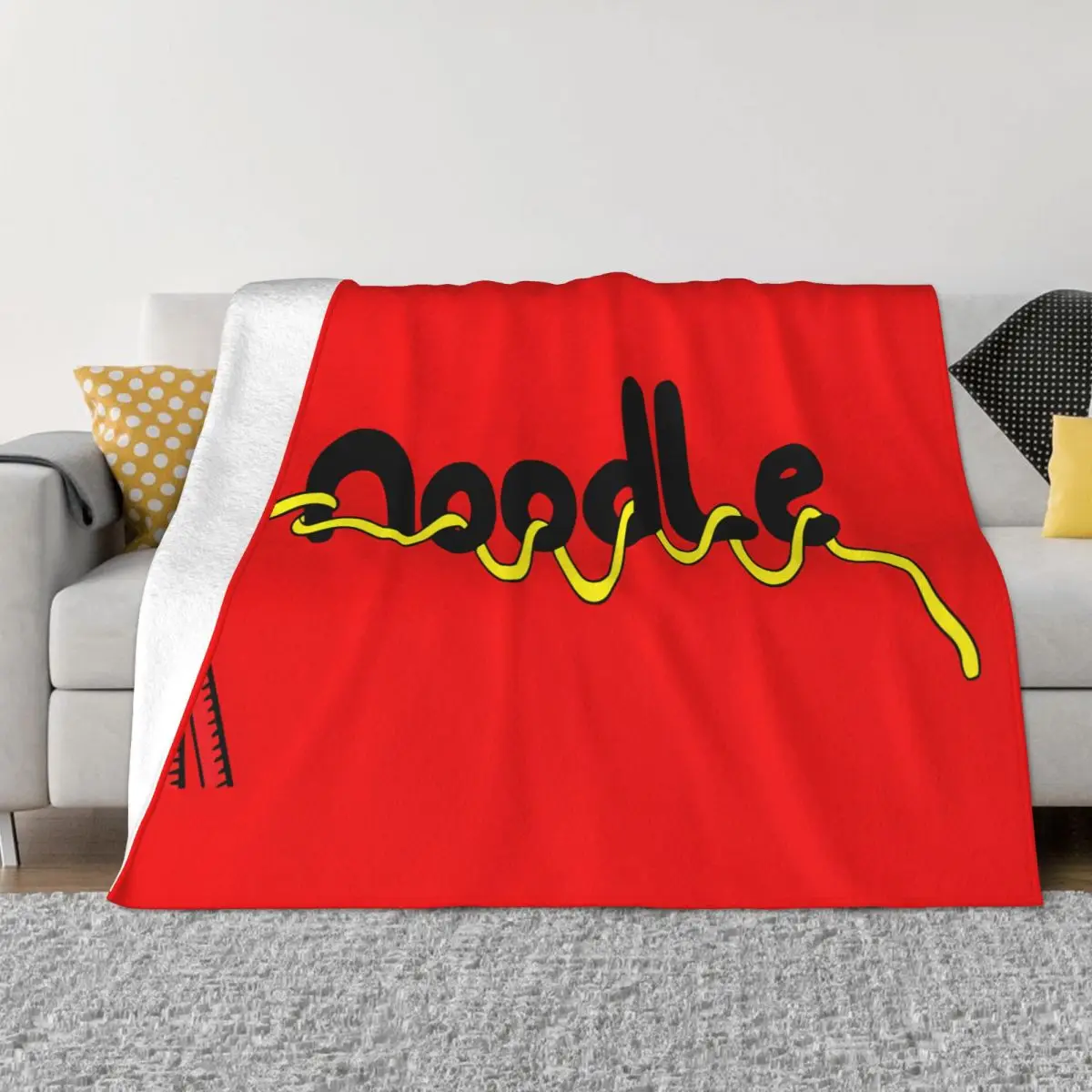 

Food Blanket Flannel Decoration Noodle And Chopstick Portable Home Bedspread