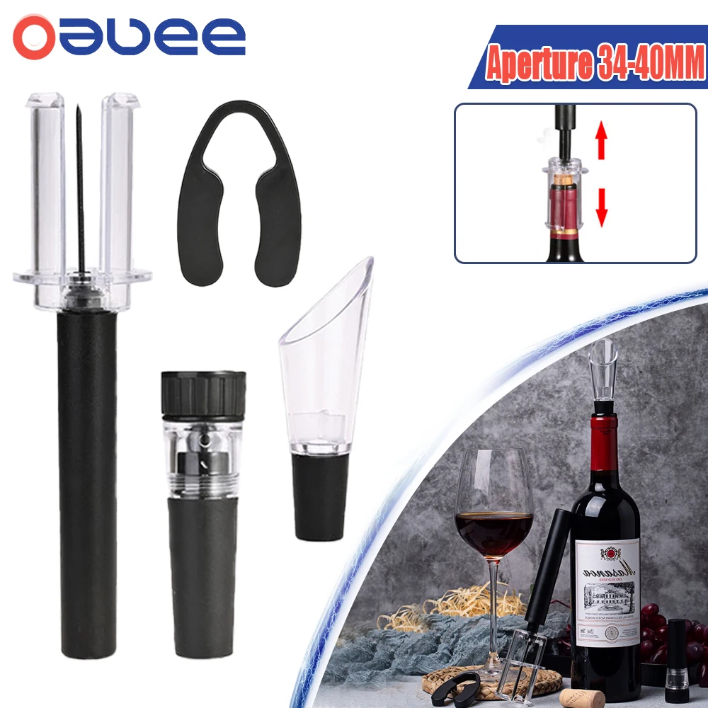 

Air Pump Wine Bottle Opener Air Pressure Vacuum Red Wine Stopper Beer Lid Opener Corkscrew Corks Out Tool Stainless Steel Pin