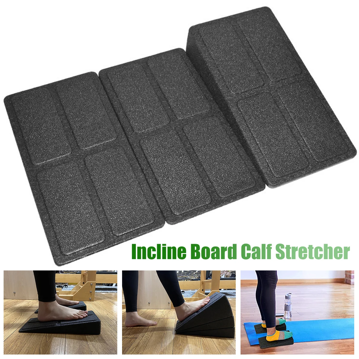 

3Pcs Yoga Slanting Board Squat Wedge Block Non-Slip Yoga Wedge Slanting Squat Board Strength Foot Stretcher Accessories